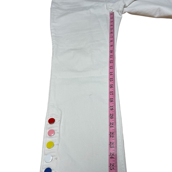 Baccini cince 1986.Women white color decoration denin jean size 14 - Picture 5 of 11